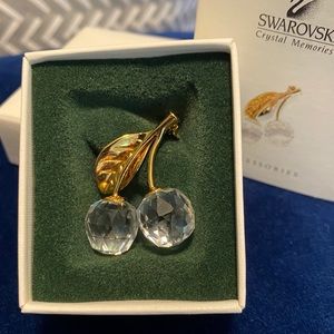 Swarovski Crystal Memories Cherries Pin